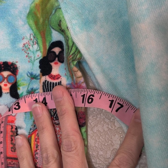 Alice + Olivia Ruthy Palace Knit Blue Cardigan - Picture 13 of 15